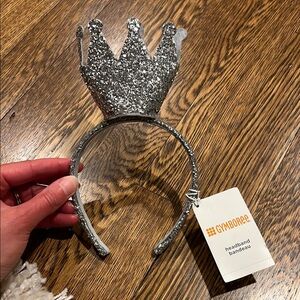 Gymboree Silver Glitter Crown Hair Accessory